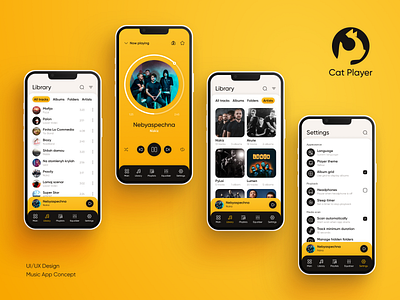 Music App Design Concept app design application design figma mobile design music app ui ux webdesign