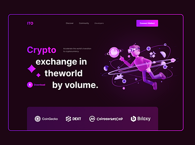 Crypto landing page. crypto crypto landing page dark defi defi landing page landing page light logo metaverse metaverse landing page nft nft landing page nfts saas saas landing page ui uiux