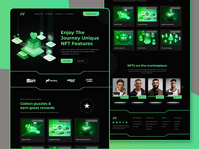 NFT LANDING PAGE DESIGN animation bitcoin blockchain crypto defi design eth graphic design homepage landing landing page landing page design nft nft landing page user experience web web design web illustration website website design