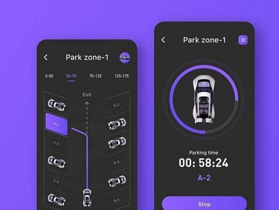 Car Parking Zone App adobe xd app car design mobileapplication parking typography ui uiux ux