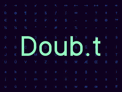 Doub.t design doubco pixelperfect typeface unique vector
