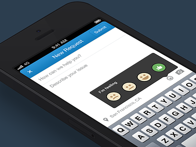 New Support Request clean emoji emojis emoticons ios minimal mobile