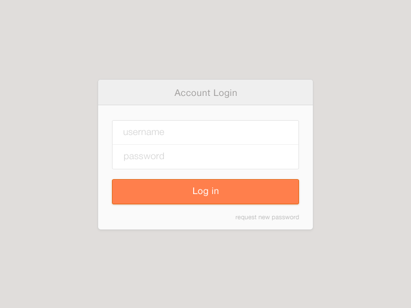 Account Login Form user interface form login form sign in ui flat interface log in minimal clean