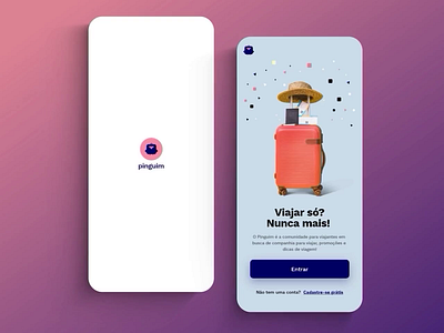 Pinguim App interface ui ux