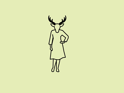 Person, Antlers, Stag, Reindeer app branding design graphic design illustration logo typography ui ux vector