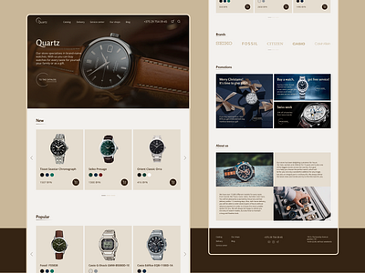 Watch online store design ui ux web design