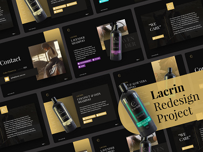 Dark Theme Beauty Product - Pitch Deck beauty costum dark deck elegant gold google slides graphicdesign keynote minimal modern pitch ppt presentation product redesign slides template