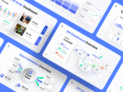 KPI Dashboard - 2021 Ultimate PowerPoint Template blue business chart dashboard data keynote marketing pitchdeck powerpoint presentation