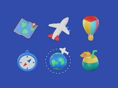 3D Travel Icon icon object travel