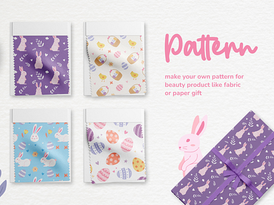 Easter Pattern Pack illustrations flat