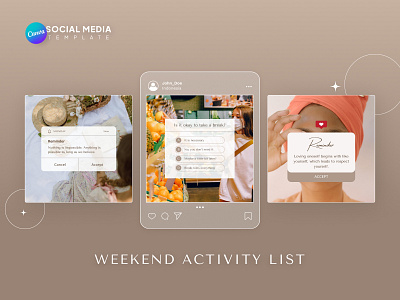 Weekend Activity List Instagram Post canva daily activity ig post instagram instagram post quotes reminder social media social media design