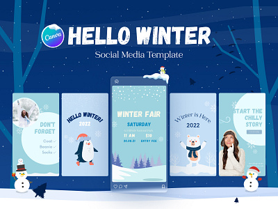 Creative Hello Winter Instagram Story