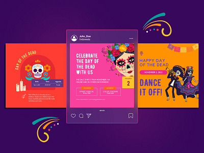 Dia De Los Muertos Instagram Post canva canva design colorful design creative design design dia de los muertos dia de los muertos social media ig post design instagram instagram post instagram post design social media social media design