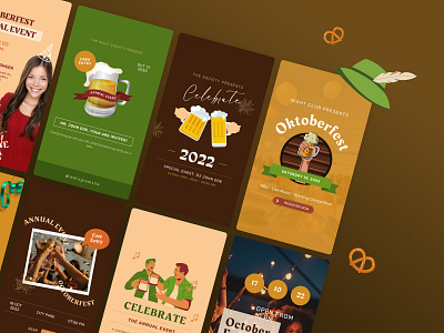 Octoberfest Instagram Story event event design feed instagram instagram instagram design instagram feed design instagram inspiration instagram story notification octoberfest social media social media design