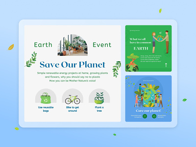 Elegant Earth Day Social Media branding design graphic design ui