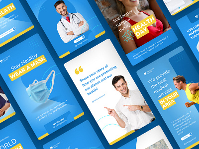 World Health Day Social Media branding design graphic design ui