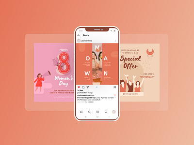 Women Day Instagram Post beautiful canva canva template card celebration day design female feminism greeting happy instagram instagram post international lady social media template woman women womens day