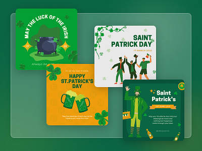 Happy Saint Patrick Day Instagram Post canva canva template celebration clover culture design festival green greeting happy illustration instagram instagram post instagram stories patrick saint saint patrick social media st template