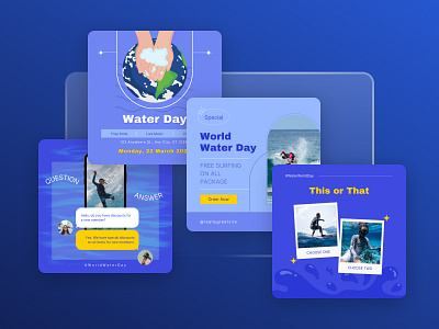 Water Day Instagram Social Media aqua blue clean concept conservation earth environment environmental instagram instagram post life media nature protection save social social media water water day world