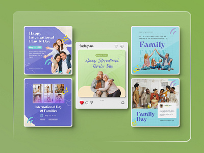 Happy International Family Day Social Media beautiful canva canva template card celebration child day design family greeting happiness happy instagram life love parent post social media template together