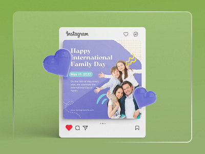 Family Day Social Media Post beautiful canva canva template card celebration child day design family greeting happiness happy instagram life love parent post social media template together