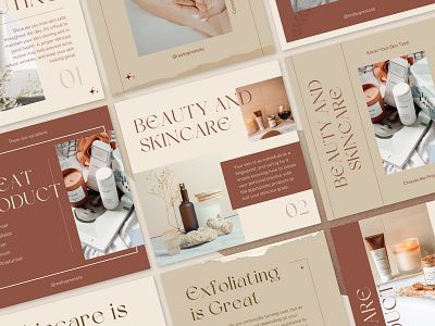 Beauty and Skincare Canva Template serum