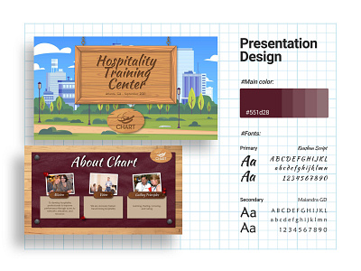 Powerpoint design with retro style