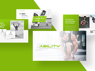 Ability Sports Presentation Template activity athlete fitness football game gym healthy lifestyle pitch deck player powerpoint presentation