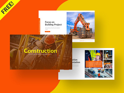 Free Construction PowerPoint Template 2018 presentation architecture building business construction construction presentation construction template corporate free free item freebie freebies