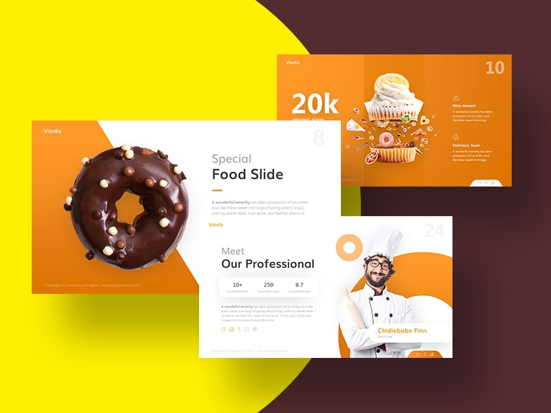 Vanilla Food and Culinary PowerPoint Template by RRGraph on Dribbble