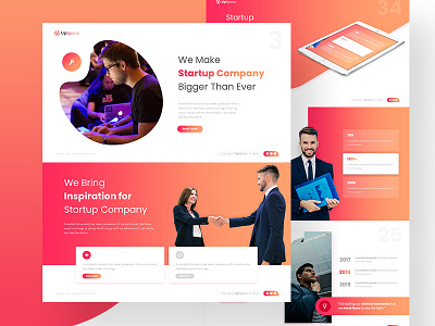UpSpace Business Startup PowerPoint Presentation Template brainstorming business casual company presentation concept corporate creative meeting orange pitch deck powerpoint project