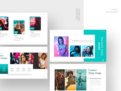 Free-Premium Brainstroming Powerpoint Template blue creative fashion free gradation landing page powerpoint powerpoint template presentation slidedeck slidedesign uiux