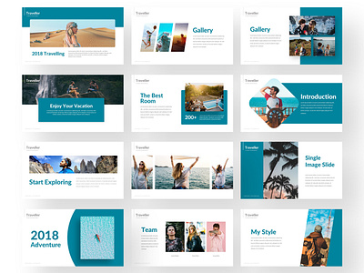 Free Traveller Powerpoint Template by RRGraph on Dribbble