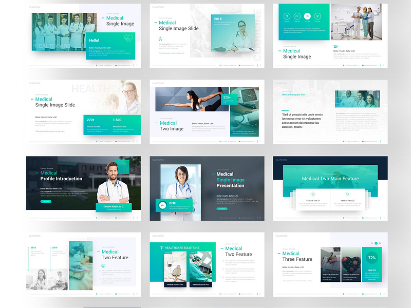 Claricine – Medical Powerpoint Presentation Template by RRGraph on Dribbble