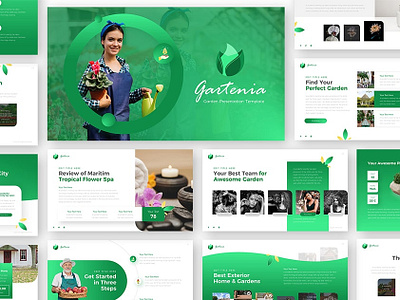 Gartenia - Gardening Pitch Deck/Presentation design fresh garden google slides green keyote nature pitchdeck powerpoint powerpoint template presentation slides