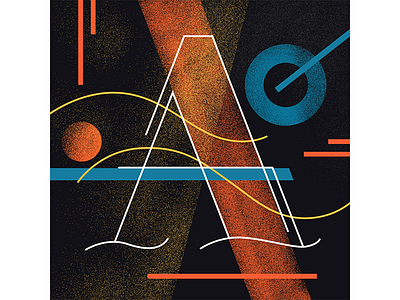 36 Days Of Type A colour design geometic inspiration letter a lettering line poster type typogaphy