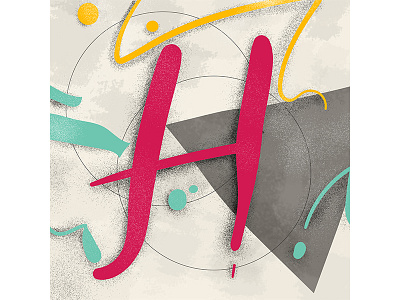36 Days Of Type H abstract art caligraphy challange colour design geometric illustration illustrator letter letter h lettering lines noise photoshop shadow texture typogaphy
