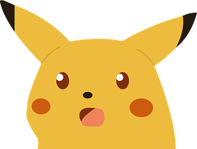 Surprised Pikachu Meme Icon cartoon icon design graphic design icon icons meme meme icon memes pokemon vector vector illustration