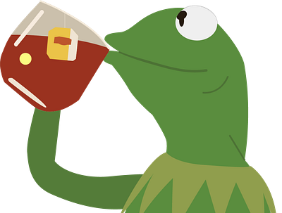 Kermit Sipping Tea Meme Icon eps graphic design icon icons kermit meme meme icon memes png svg vector vector graphic vector icon vector illustration