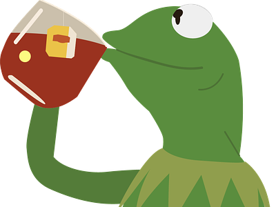 Kermit Sipping Tea Meme Icon