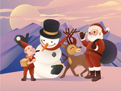Christmas characters branding design graphic design illustration vector