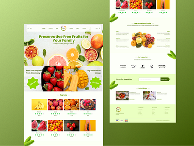 Fruits Selling Website Design design ecommerce figma fruits landign page popular ui ux web design website