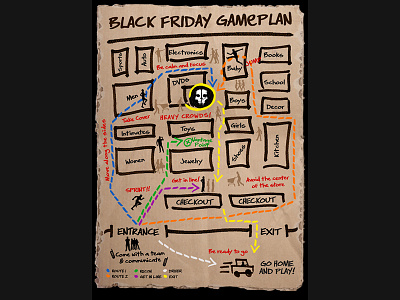 Call of Duty Black Friday Game Plan art hand drawn illustration