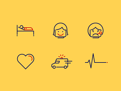 Icon Study health icons illustration vector