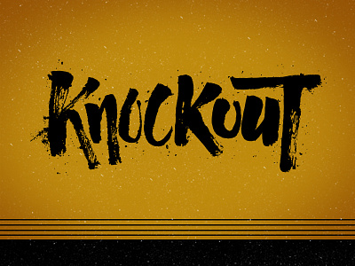 Knockout Brush Lettering brush lettering brush pen calligraphy design graphic design hand lettering ink pen and ink