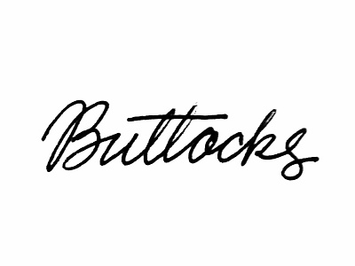 Buttocks calligraphy design graphic design hand lettering ink pen pen and ink
