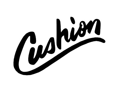 Cushion black and white brush calligraphy brush lettering brush pen calligraphy design graphic design hand lettering ink pen and ink