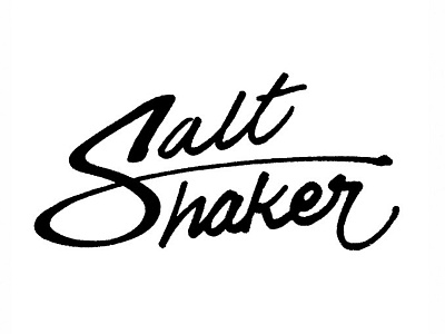 Salt Shaker black and white brush brush calligraphy butts calligraphy design graphic design hand lettering ink pen pen and ink salt shaker
