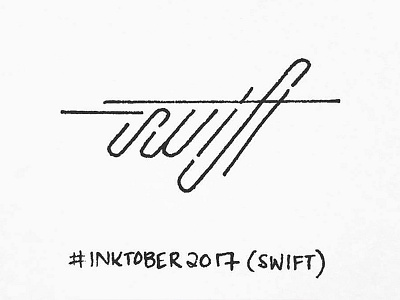 Swift blackink calligraphy design font handtype ink inktober penandink penmanship swift type typography