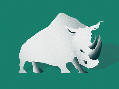 Animal Kingdom: Rhino animal grain horns illustration minimalist minimalistic rhino shadow simple vector
